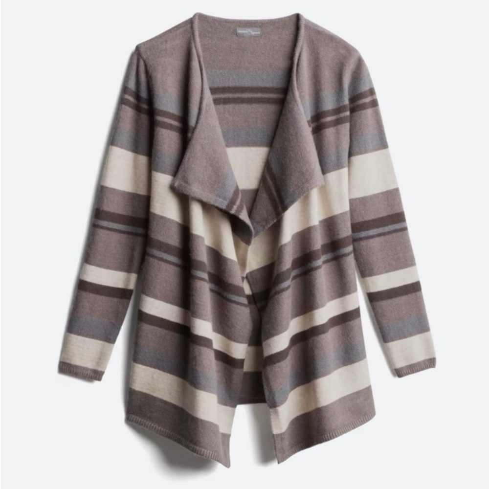 Market & Spruce-Tim Lapel Open Drape Cardigan